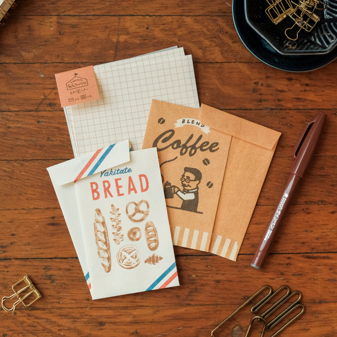 Furukawa Paper Co. Mini Letter Set - Bread & Coffee LT371