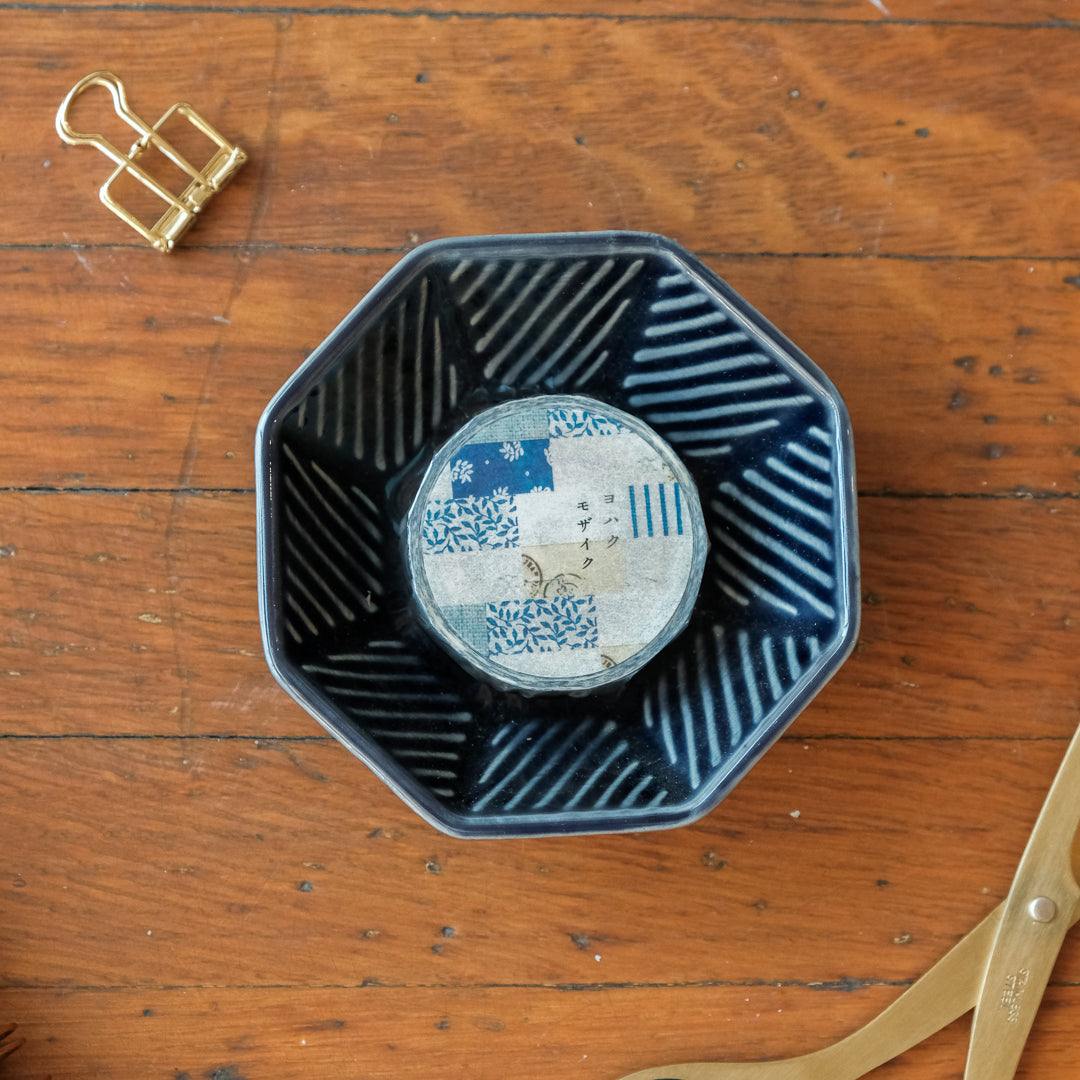 Yohaku Washi Tape - YC-026 CHECK & STRIPE Winter Gift Mosaic