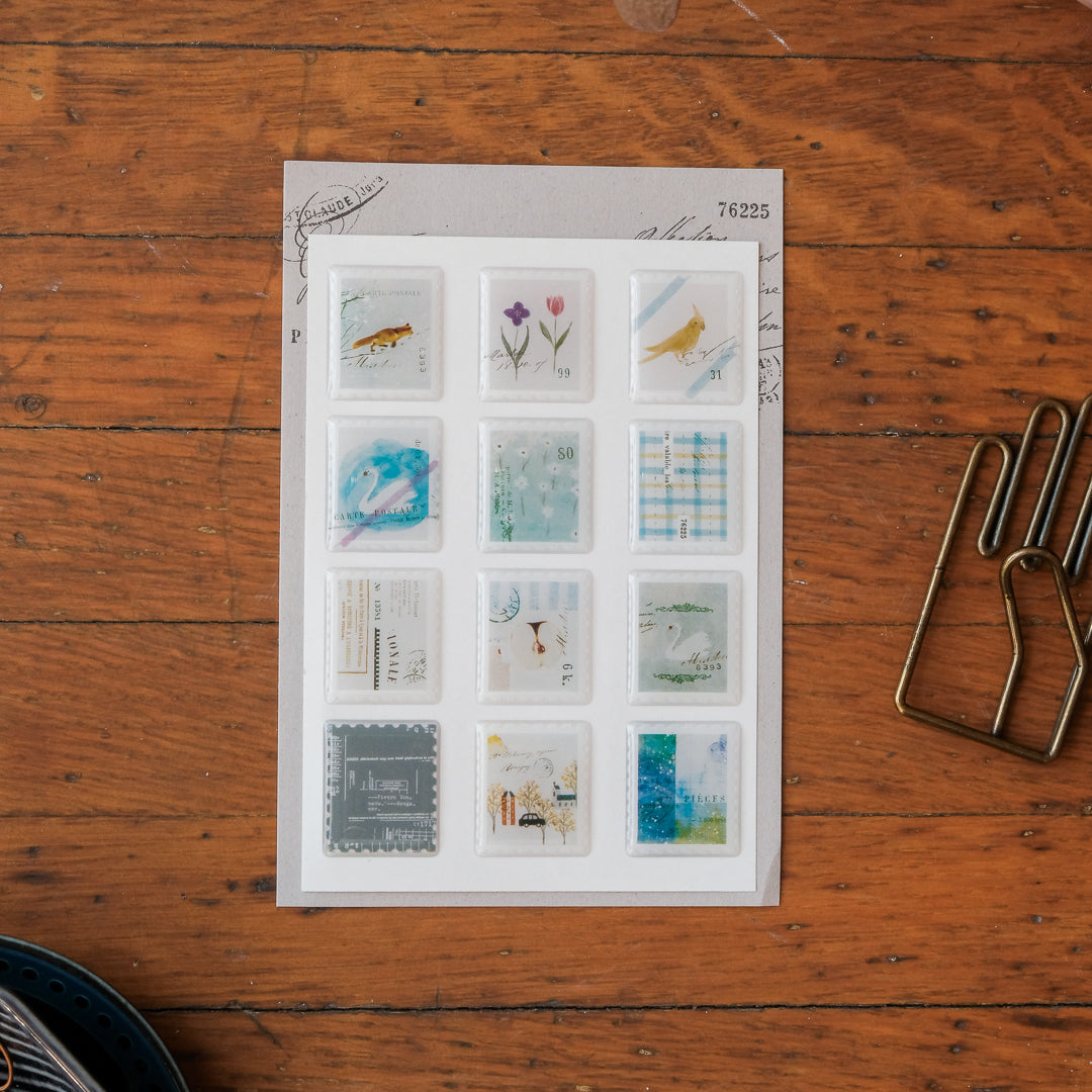 Yohaku Resin Stickers - M-213 Potting Seal Letter