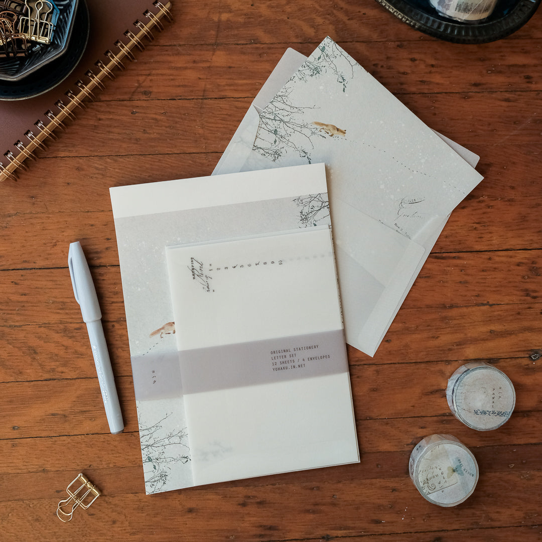Yohaku Letter Writing Set - M-211 Yuki Asobi