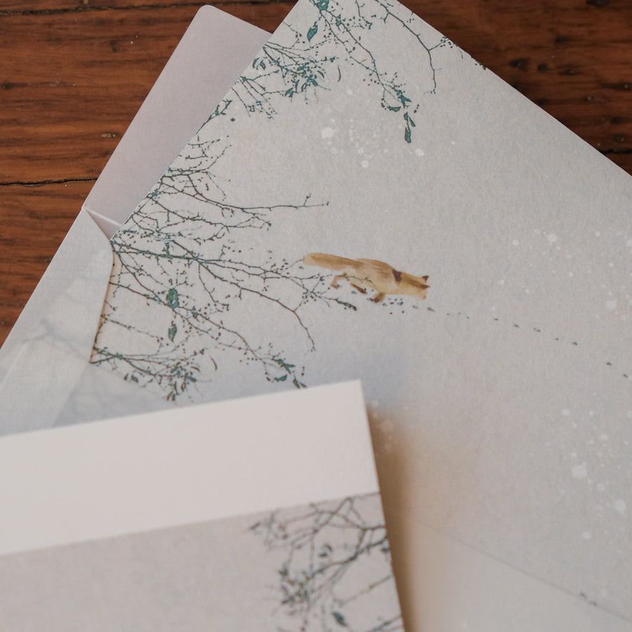 Yohaku Letter Writing Set - M-211 Yuki Asobi