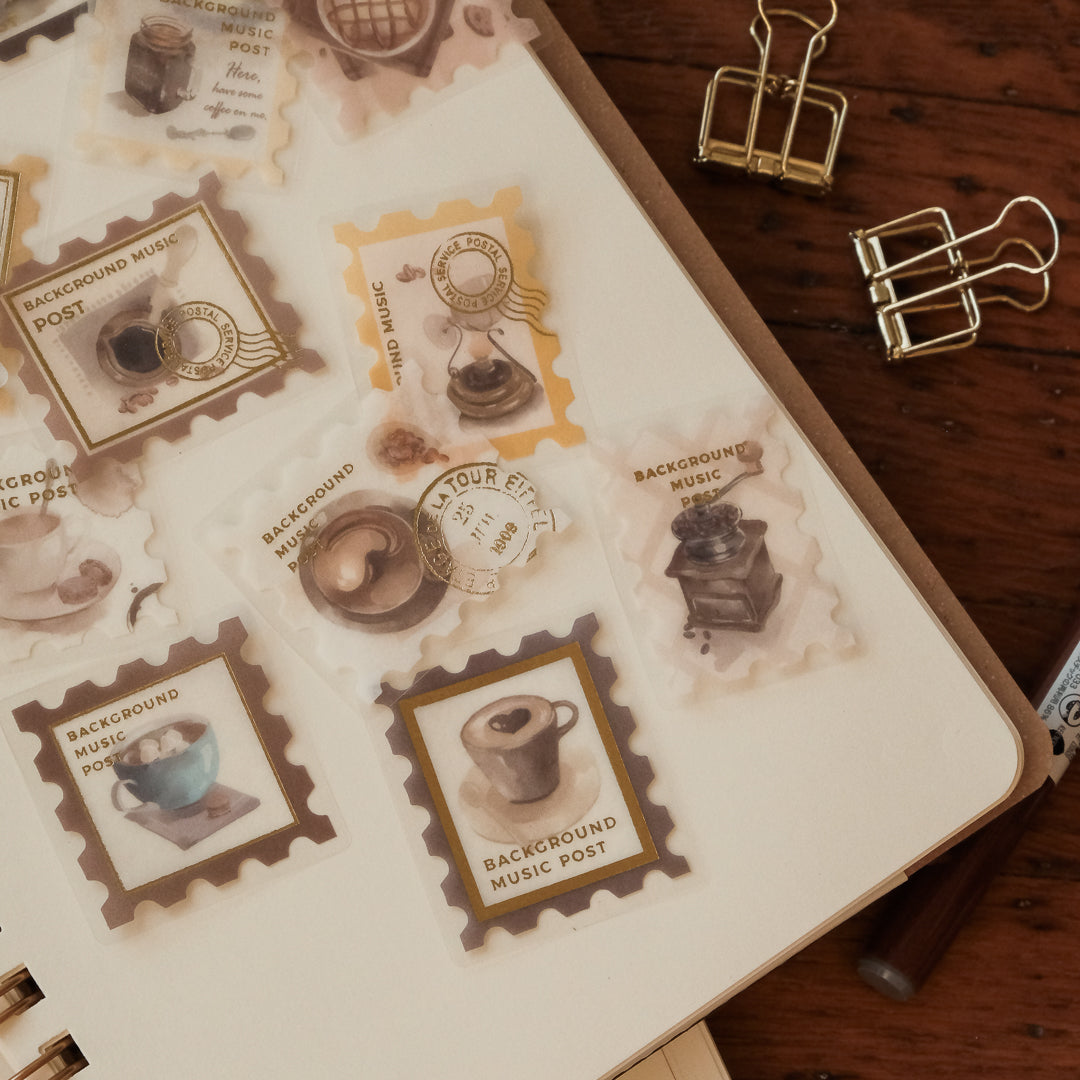 BGM Post Office Sticker Series - Coffee