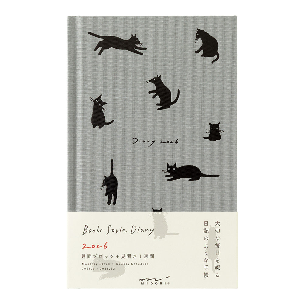 PRE ORDER: Midori 2026 Book Style Diary - Cat
