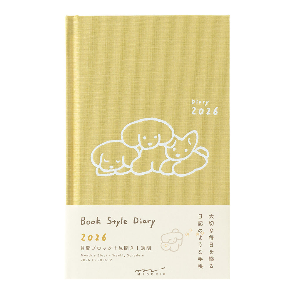 PRE ORDER: Midori 2026 Book Style Diary - Dog
