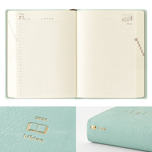 PRE ORDER: Midori 2026 Hibino A6 Daily Planner - Blue Green