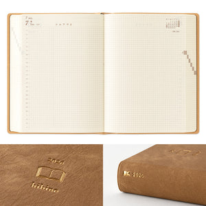 PRE ORDER: Midori 2026 Hibino A6 Daily Planner - Camel