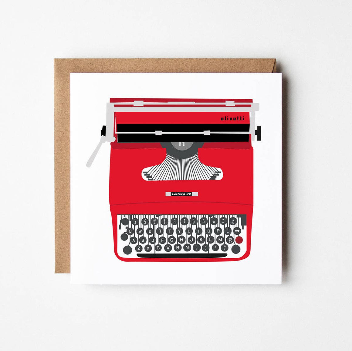 Design Smith - Vintage Typewriter - blank greetings card