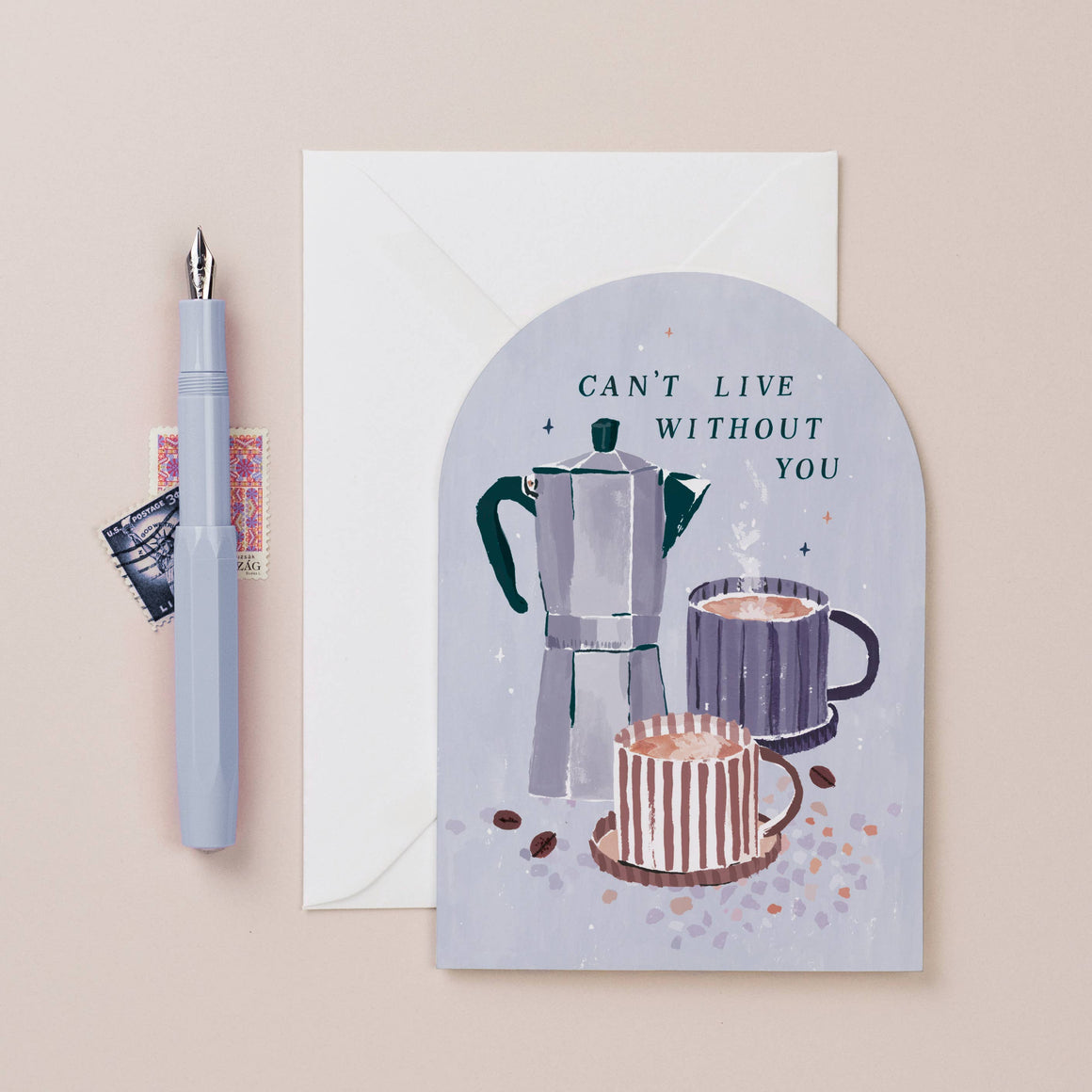 Sister Paper Co. - Can’t Live Without You Coffee Love Card |  Anniversary Cards