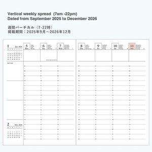 2026 Mark’s Storage.it Overseas Weekly Vertical A6 Planner (Sept '25 Start) - Black