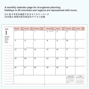 2026 Mark’s Storage.it Overseas Weekly Vertical A6 Planner (Sept '25 Start) - Black