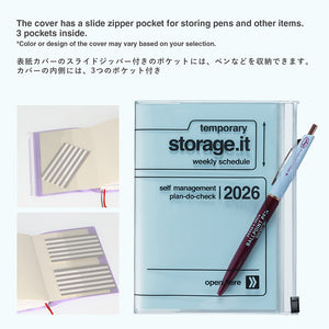2026 Mark’s Storage.it Overseas Weekly Vertical A6 Planner (Sept '25 Start) - Black