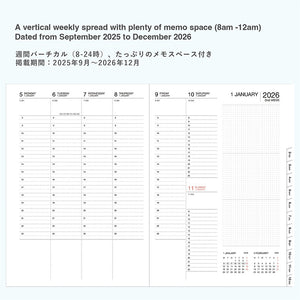 2026 Mark’s Storage.it Overseas Weekly Vertical A5 Planner (Sept '25 Start) - Silver