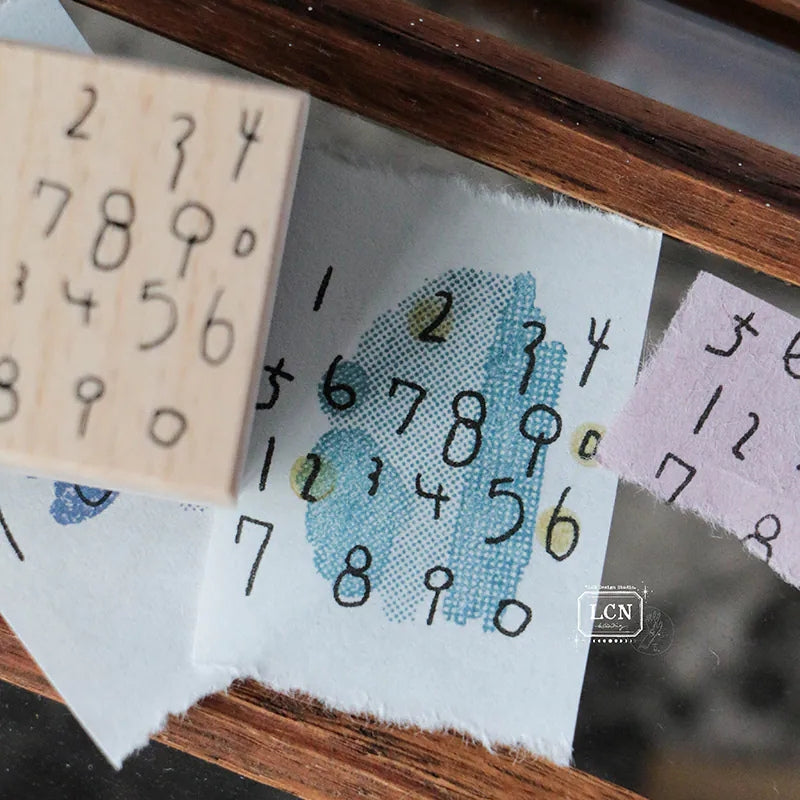 PRE ORDER LCN Rubber Stamp - Hand Drawn Numbers