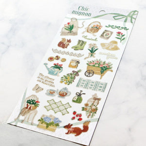 Mind Wave Chic Mignon Sticker Sheet - Gardening 82527