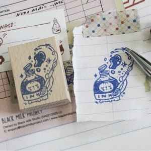 Black Milk Project Rubber Stamp - Neko Mail (M) - Ink