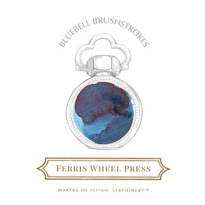 Ferris Wheel Press 38ml Fountain Pen Ink - Bluebell Brushstrokes