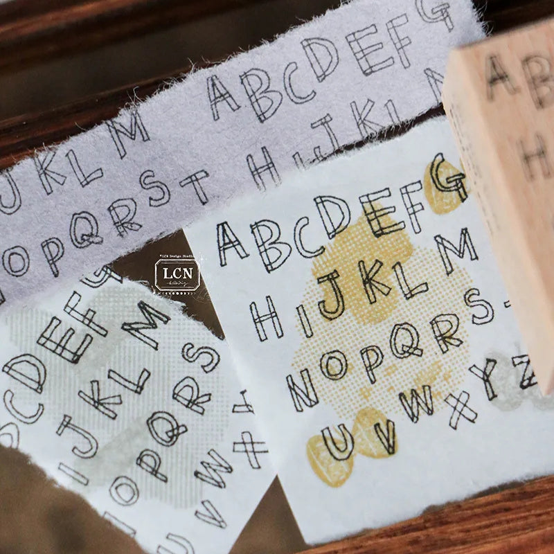 PRE ORDER LCN Rubber Stamp - Hand Drawn Alphabet