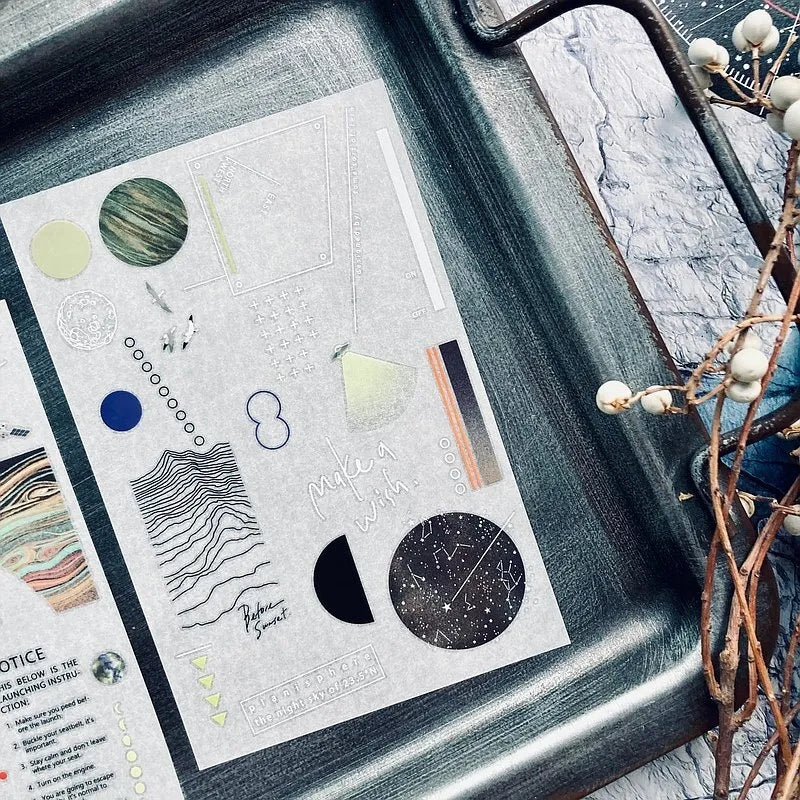somesortof.fern Transfer Stickers - Outer Space - Cosmic Sky