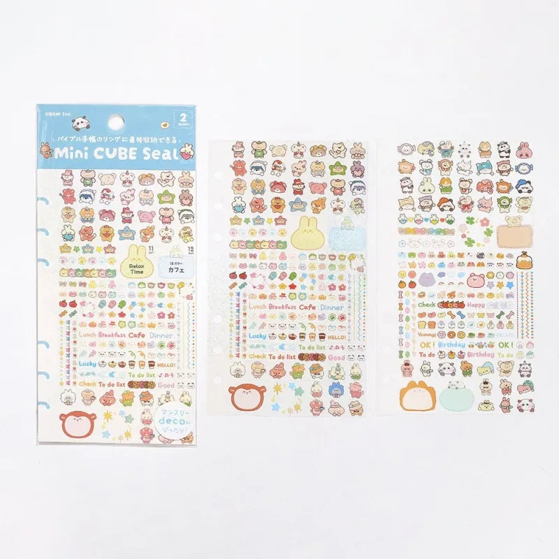 BGM Mini Cube Sticker - Animal Palette BS-MC004