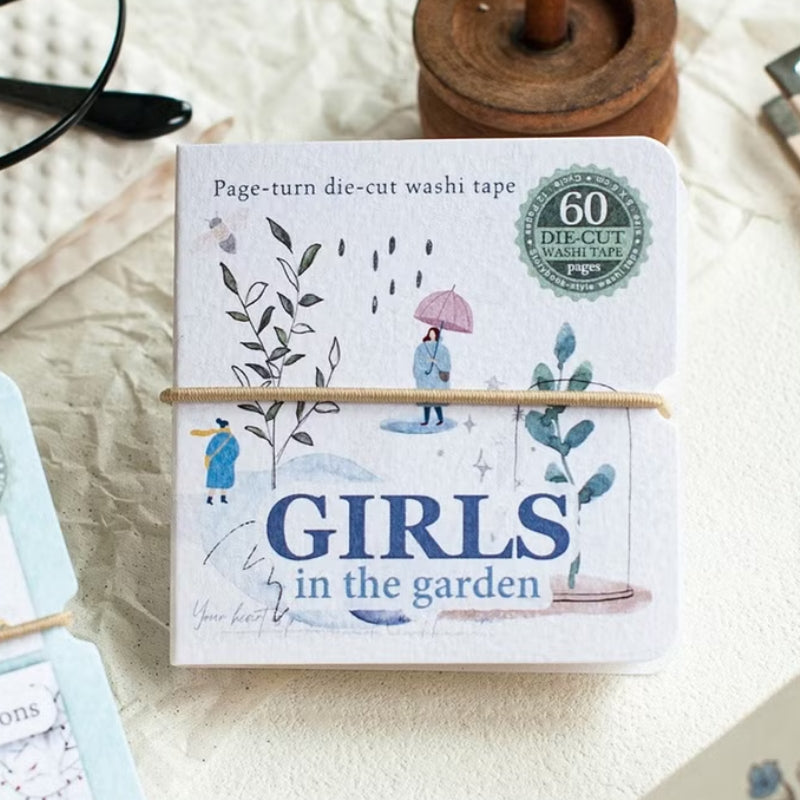 MU Die Cut Washi Tape Book - Garden Girl BOOK-006