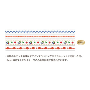 Hosomasu Masking Tape Set and Case - HMT02 Stitch