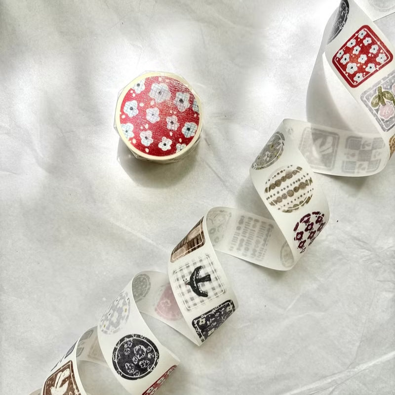 Pion - 2.5cm Die Cut Stickers Washi Tape - Coaster