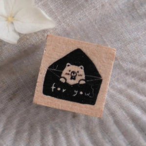 EileenTai.85 Rubber Stamp - Mini Envelope Bear