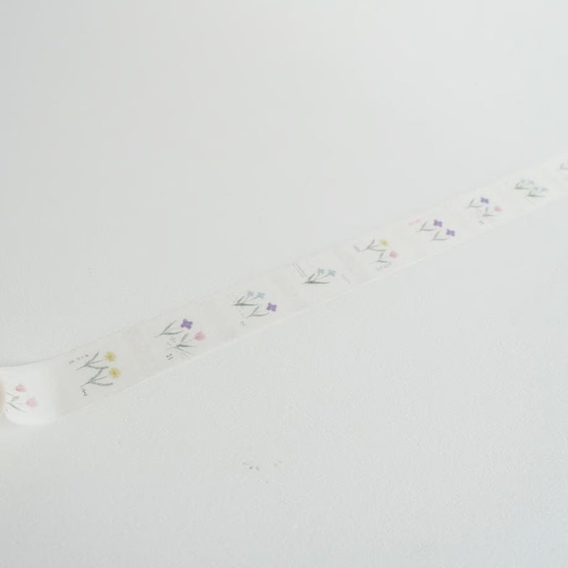 Yohaku Washi Tape - Y-166 A Row of Flowers