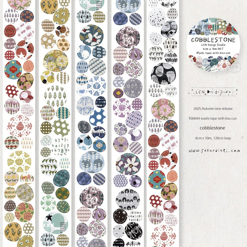 PRE ORDER LCN Kiss-Cut Washi Tape - Cobblestone
