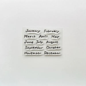 Mizushima LOG Clear Stamp Set - Date / Month 01 STJ-L-M01