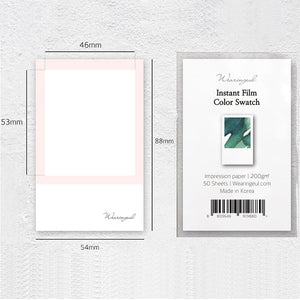 Wearingeul Ink Color Swatch Cards - Instant Film Color Swatch