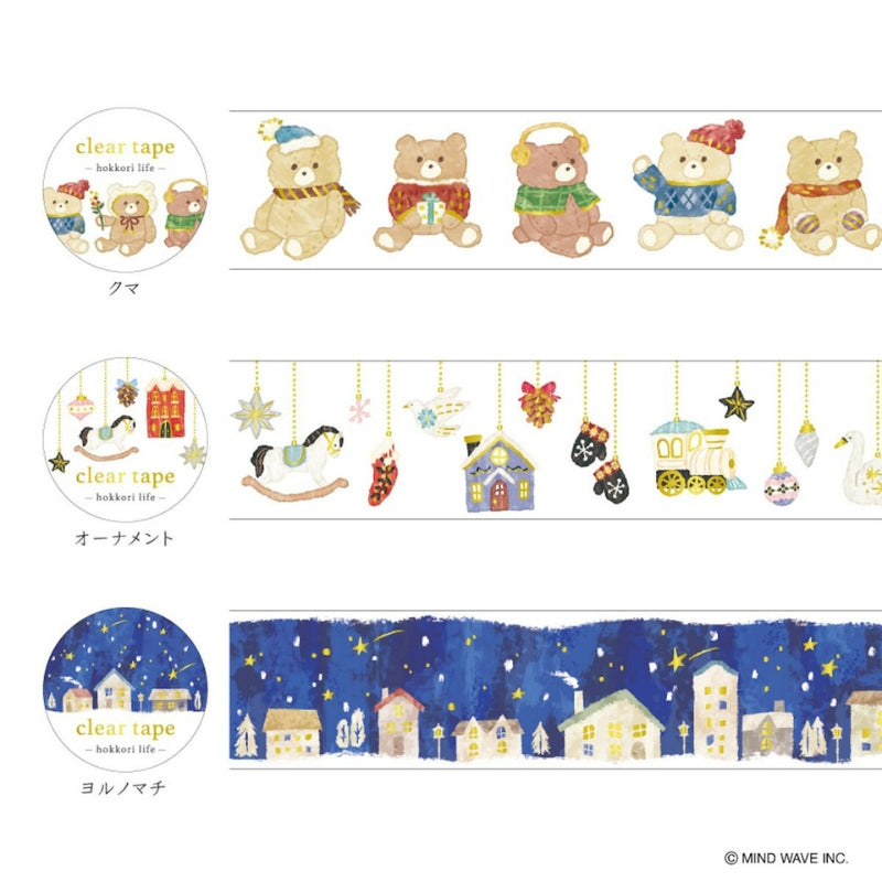 Mind Wave 30mm Clear Tape - 95578 Hokkori Life Ornament