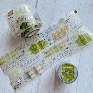 Shiwu Studio × Siyun 5cm Matte PET Tape - Wood Tone - Olive