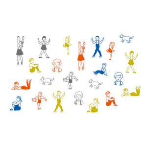 Mizushima x Masuko Eri Flake Stickers - Children FS-KD