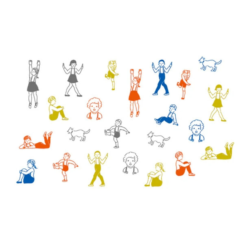 Mizushima x Masuko Eri Flake Stickers - Children FS-KD