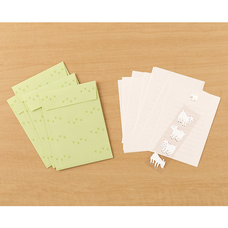 Midori Letter Set with Stickers - 636 Goat A