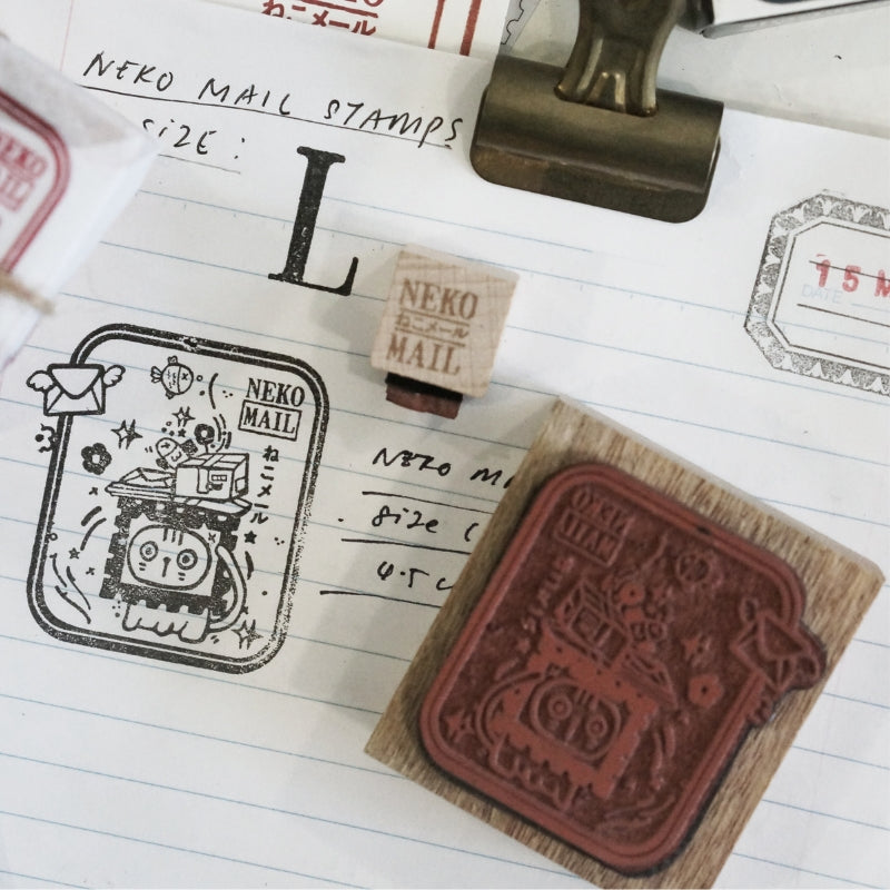 Black Milk Project Rubber Stamp - Neko Mail (L) - Stamp