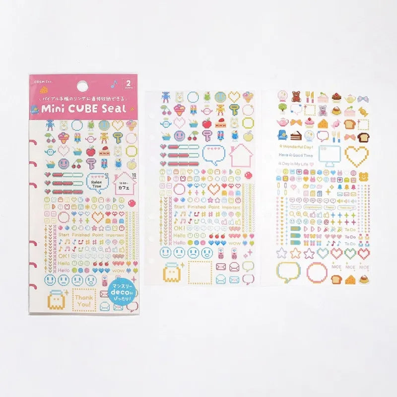 BGM Mini Cube Sticker - Pixel Art BS-MC001