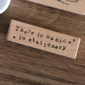 EileenTai.85 Rubber Stamp - Typewriter Phrases - There Is Magic In Stationery