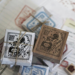 Black Milk Project Rubber Stamp - Neko Mail (L) - Ink