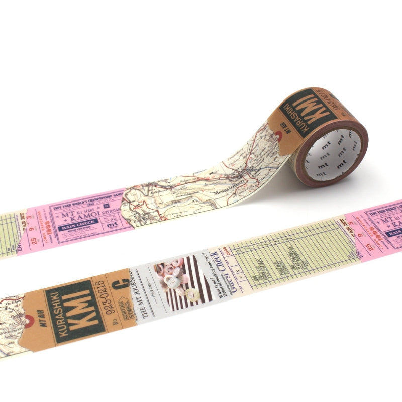 mt ex Washi Tape - Maps Tickets MTEX1P252