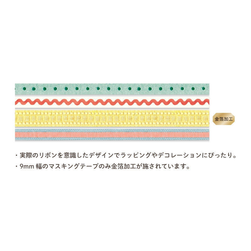 Hosomasu Masking Tape Set and Case - HMT01 Ribbon