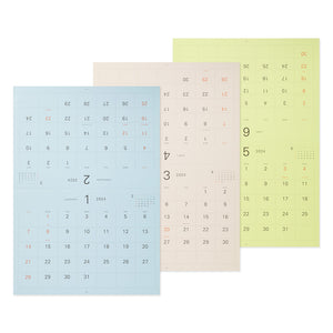 Midori 2024 Hanging Wall Calendar - Color