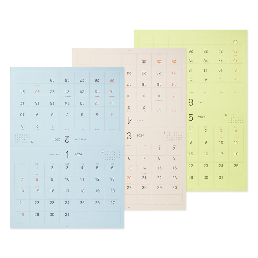 Midori 2024 Hanging Wall Calendar - Color