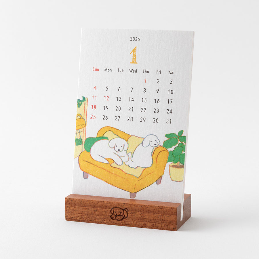 Pre Order: Midori 2026 Stand Up Calendar - Dog