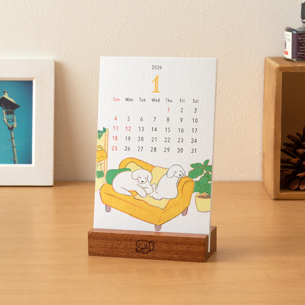Pre Order: Midori 2026 Stand Up Calendar - Dog