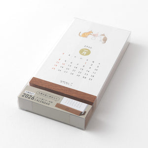 Pre Order: Midori 2026 Stand Up Calendar - Cat