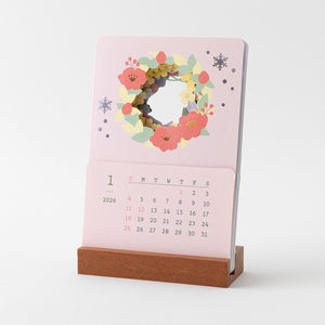 Pre Order: Midori 2026 Laser Cut Stand Up Calendar - Flowers