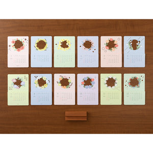 Pre Order: Midori 2026 Laser Cut Stand Up Calendar - Flowers
