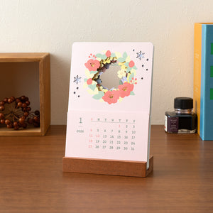 Pre Order: Midori 2026 Laser Cut Stand Up Calendar - Flowers